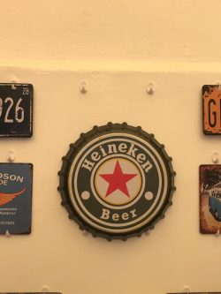 PACK "A" 5 PLACAS RETRO VINTAGE EN METAL DECORACIÓN PARA BAR CAFETERIA CASA