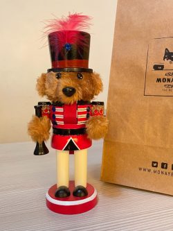 CASCANUEZ OSO CON TROMPETA 22CM ADORNO DECORACIÓN NAVIDAD CHRISTMAS