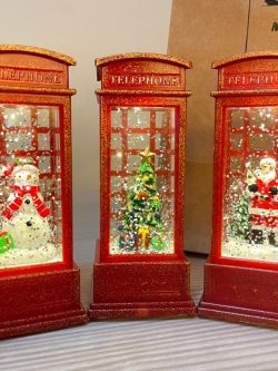 FAROLITO FAROL LAMPARA PEQUEÑA DECORACIÓN NAVIDAD CABINA TELEFÓNICA LONDON