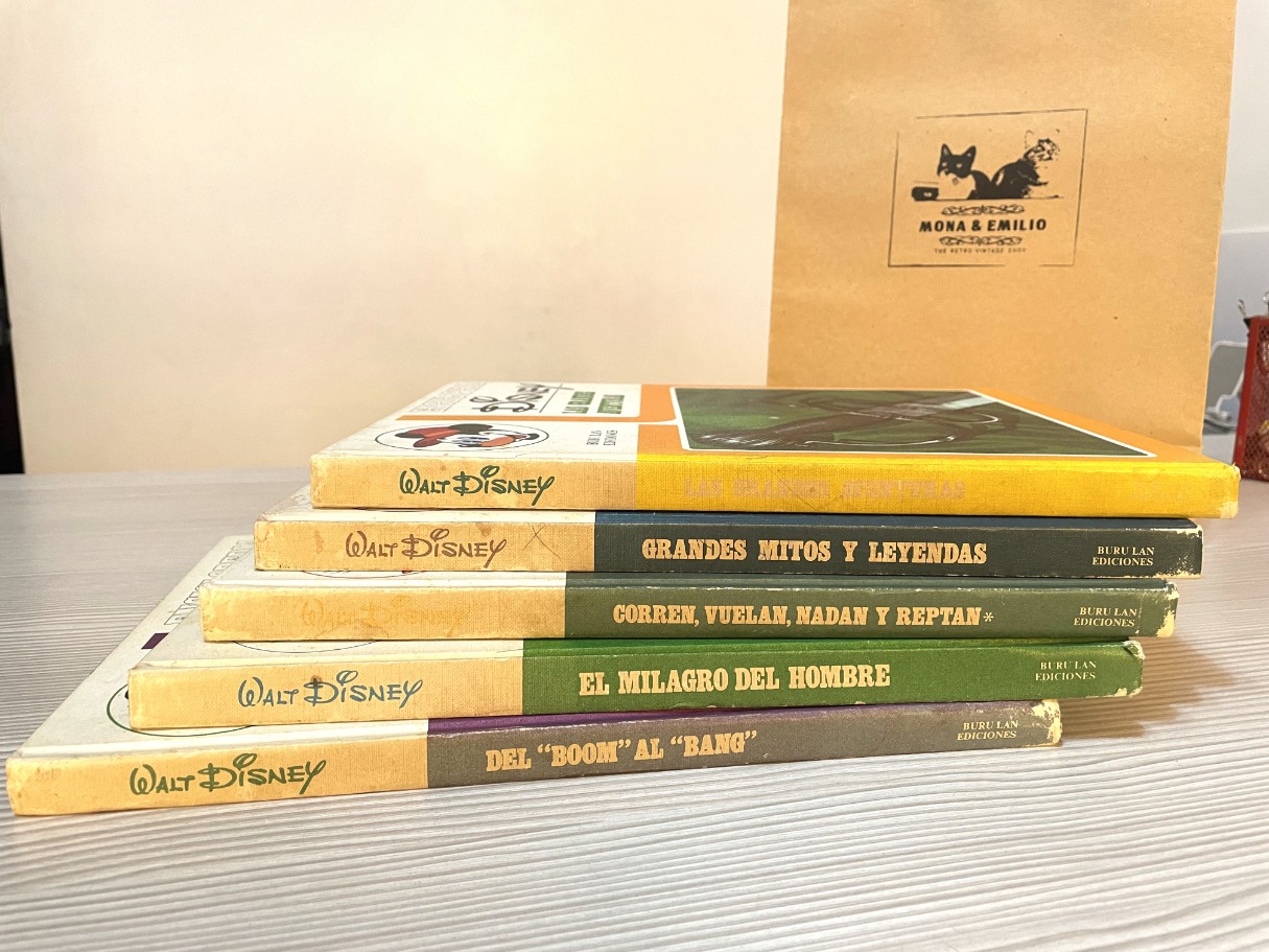 SET 5 ANTIGUOS LIBRO ENCICLOPEDIA INFANTIL DISNEY MICKEY MOUSE - Image 5