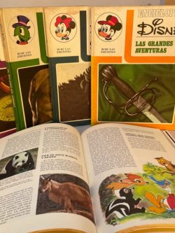 SET 5 ANTIGUOS LIBRO ENCICLOPEDIA INFANTIL DISNEY MICKEY MOUSE