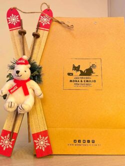 ADORNO NAVIDEÑO DE MADERA ESTILIZADO CON OSITO COCA COLA NAVIDAD