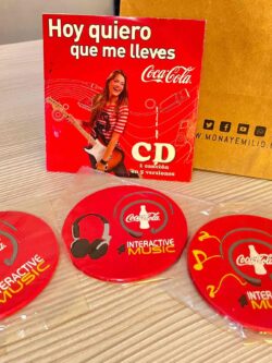 Pack 3 Posavasos  Apoyavasos Y CD Coca Cola Interactive Music Coke