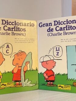 2 TOMOS DE LIBROS DICCIONARIO DE INGLÉS CARLITOS CHARLIE BROWN
