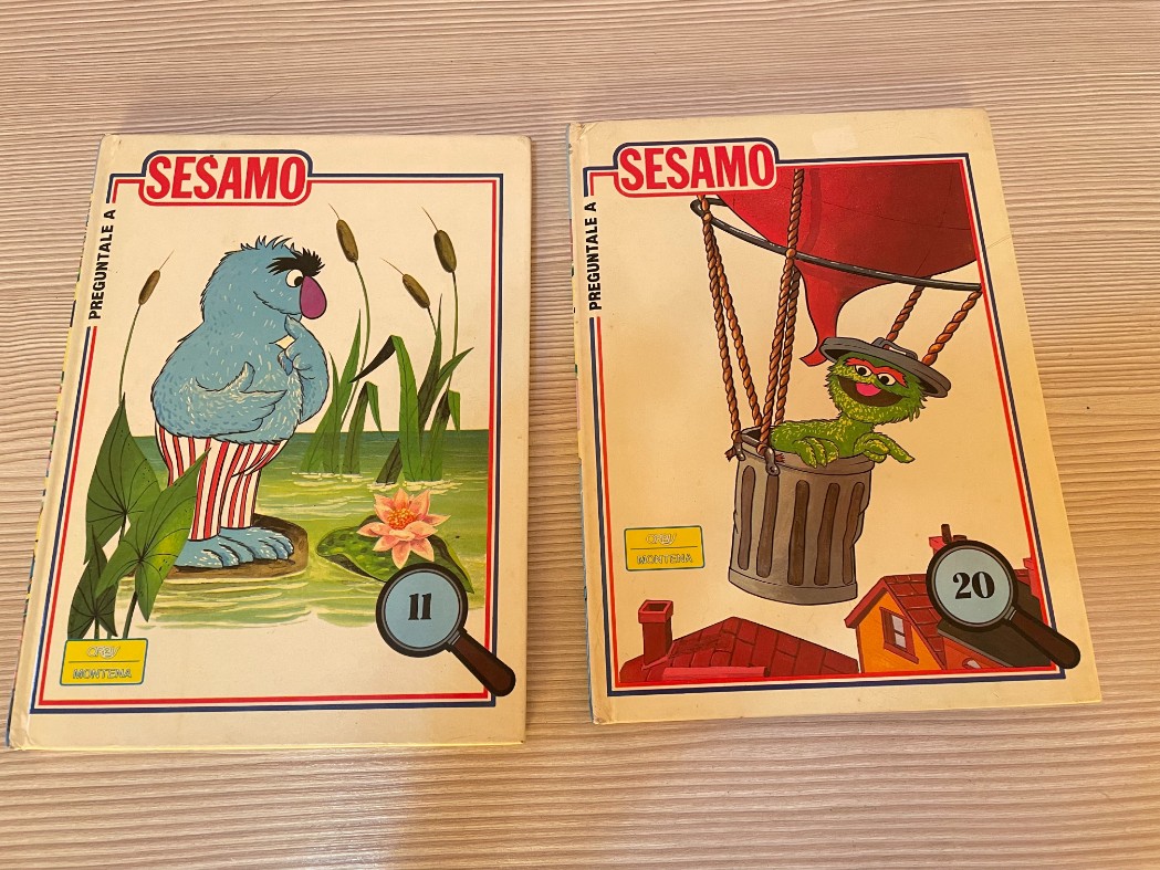 SET 2 LIBROS INFANTILES ENCICLOPEDIA PREGUNTALE A SÉSAMO MUPPETS CTW - Image 3