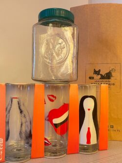PACK ANTIGUO ENVASE FRASCO COCA COLA Y VASOS COLECCIONABLE COLECCIÓN